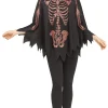 Rose Gold Skeleton Poncho for Adults