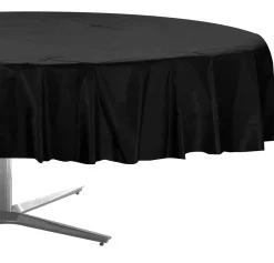 Round Plastic Table Cover, 84in, Assorted Colors