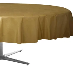 Round Plastic Table Cover, 84in, Assorted Colors