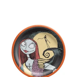 Sally & Spiral Hill Paper Dessert Plates, 6.75in, 18ct - The Nightmare Before Christmas