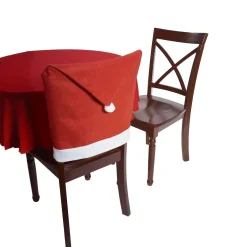 Santa Claus Hat Chair Cover Decoration