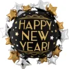 Satin Happy New Year Star Cluster Balloon, 30in - Vintage New Year