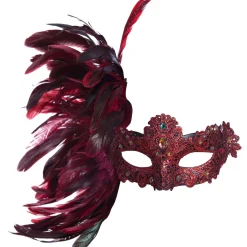 Scarlet Venetian Masquerade Mask