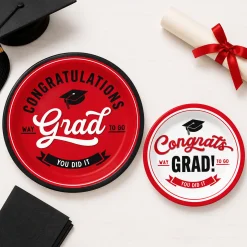 School Spirit Paper Plates, 8ct, Assorted Colors