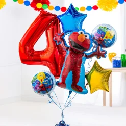 Sesame Street Foil Balloon Bouquet, 5pc