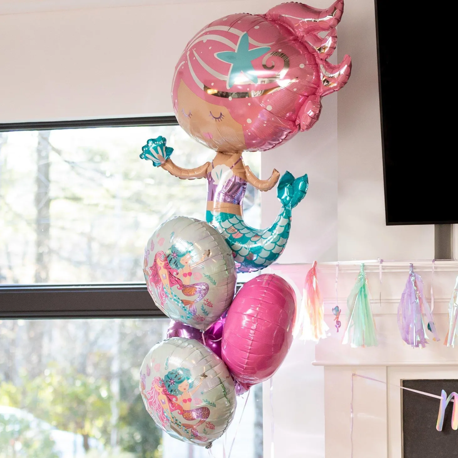 Shimmering Mermaid Foil Balloon, 30in
