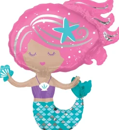 Shimmering Mermaid Foil Balloon, 30in