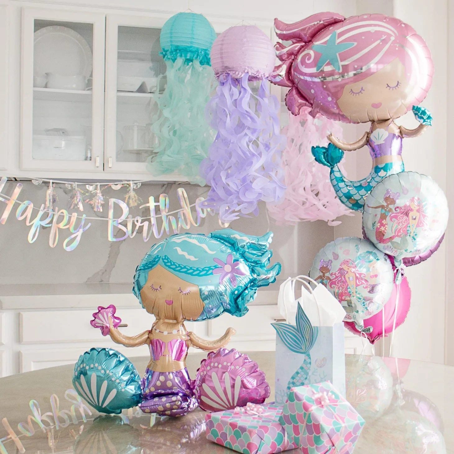 Shimmering Mermaid Foil Balloon, 30in