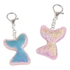 Shimmering Mermaids Flip Sequin Keychains, 3in, 4ct
