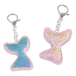 Shimmering Mermaids Flip Sequin Keychains, 3in, 4ct