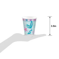Shimmering Mermaids Paper Cups, 9oz, 8ct