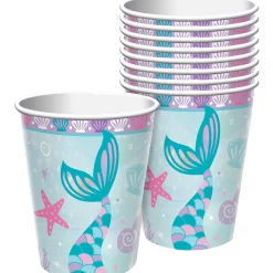 Shimmering Mermaids Paper Cups, 9oz, 8ct