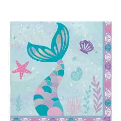 Shimmering Mermaids Paper Lunch Napkins, 6.5in, 16ct