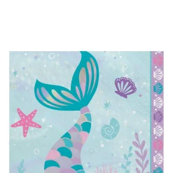 Shimmering Mermaids Paper Lunch Napkins, 6.5in, 16ct