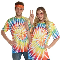 60s Hippy Tie-Dye T-Shirt for Adults