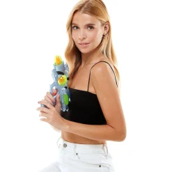 Silver & Green Plastic Space Blaster Prop
