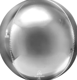 Silver Orbz Balloon, 16in