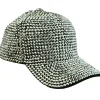 Silver Rhinestone Baseball Cap