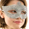 Silver Rhinestone Eye Mask
