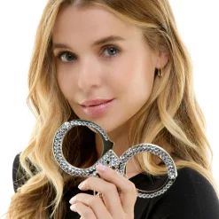 Silver Rhinestone Handcuffs