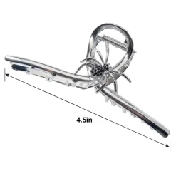 Silver Spider Hair Claw Clip