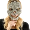 Silver Spike Skull Face Mask