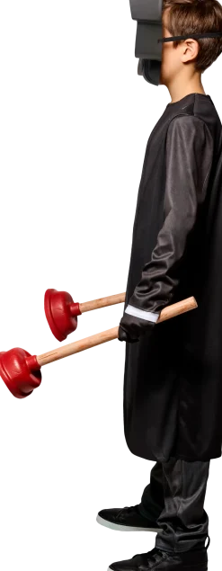 Skibidi Toilet Plunger Man Costume for Boys