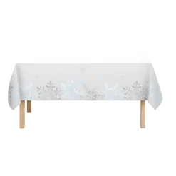 Snowlace Plastic Tablecover, 54 x 102in