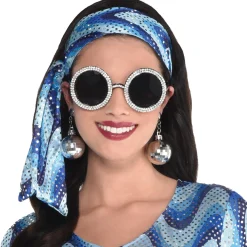 70s Oversized Crystal Sunglasses