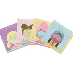Spa Party Paper Beverage Napkins, 5in, 16ct