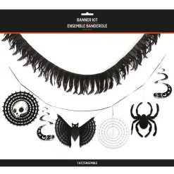 Spellbound Halloween Honeycomb & Tissue Banner Set, 8.5ft, 2pc