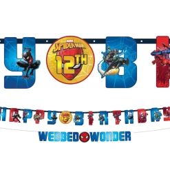 Spider-Man Webbed Wonder Add an Age Birthday Banner Set, 10ft