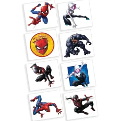 Spider-Man Webbed Wonder Temporary Tattoos, 3 Sheets, 24ct