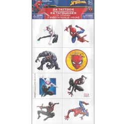 Spider-Man Webbed Wonder Temporary Tattoos, 3 Sheets, 24ct