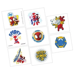 Spidey & His Amazing Friends Temporary Tattoos, 1 Sheet, 8 Tattoos