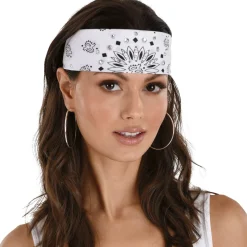 90s Rhinestone White Bandana