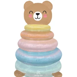 Stackerz™ Bear Stacking Rings Foil Balloon, 43in