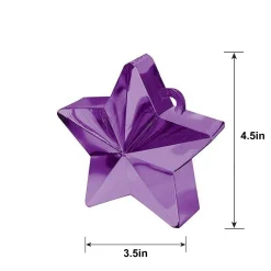 Star Balloon Weight, 6oz, Assorted Colors