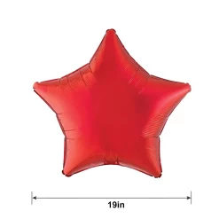Star Foil Balloon, 19in, Assorted Colors