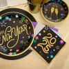 Starlight Clinking Glasses Paper Dessert Plates, 6.75in, 20ct