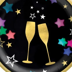 Starlight Clinking Glasses Paper Dessert Plates, 6.75in, 20ct