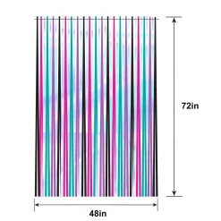 Starlight New Year’s Eve Fringe Curtain Backdrop Kit, 4ft x 6ft, 2pc
