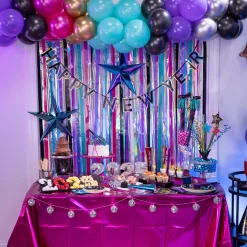 Starlight New Year’s Eve Fringe Curtain Backdrop Kit, 4ft x 6ft, 2pc