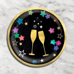 Starlight NYE Dessert Plate, 8ct, Assorted Options
