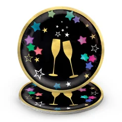 Starlight NYE Dessert Plate, 8ct, Assorted Options