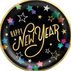 Starlight NYE Dessert Plate, 8ct, Assorted Options