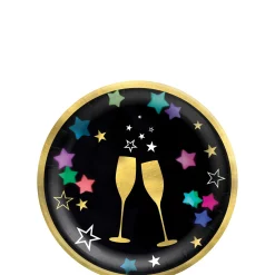 Starlight NYE Dessert Plate, 8ct, Assorted Options