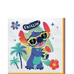 Stitch Aloha Beverage Napkins, 5in, 16ct - Disney Lilo & Stitch
