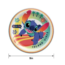 Stitch Aloha Lunch Plates, 9in, 8ct - Disney Lilo & Stitch