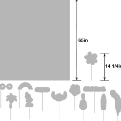 Stitch Aloha Plastic & Cardstock Photo Booth Kit, 4.9ft x 5.4ft - Disney Lilo & Stitch